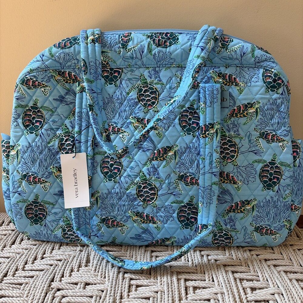 Vera Bradley Weekender Travel Carry On Tote Bag Sea Turtles & Coral NWT